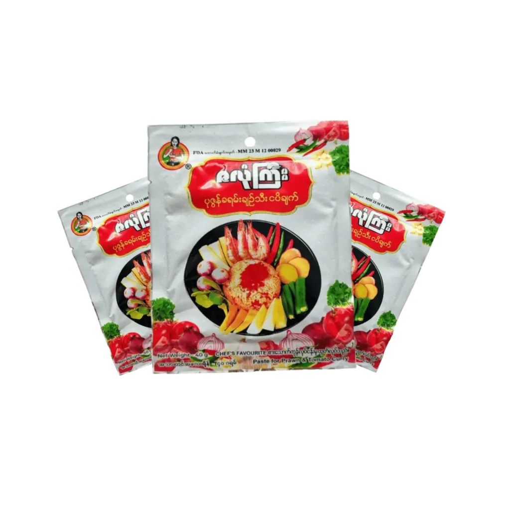 [WH00079] ဇလုံကြီး ပုစွန်ခရမ်းချဥ်သီး ငပိချက်
