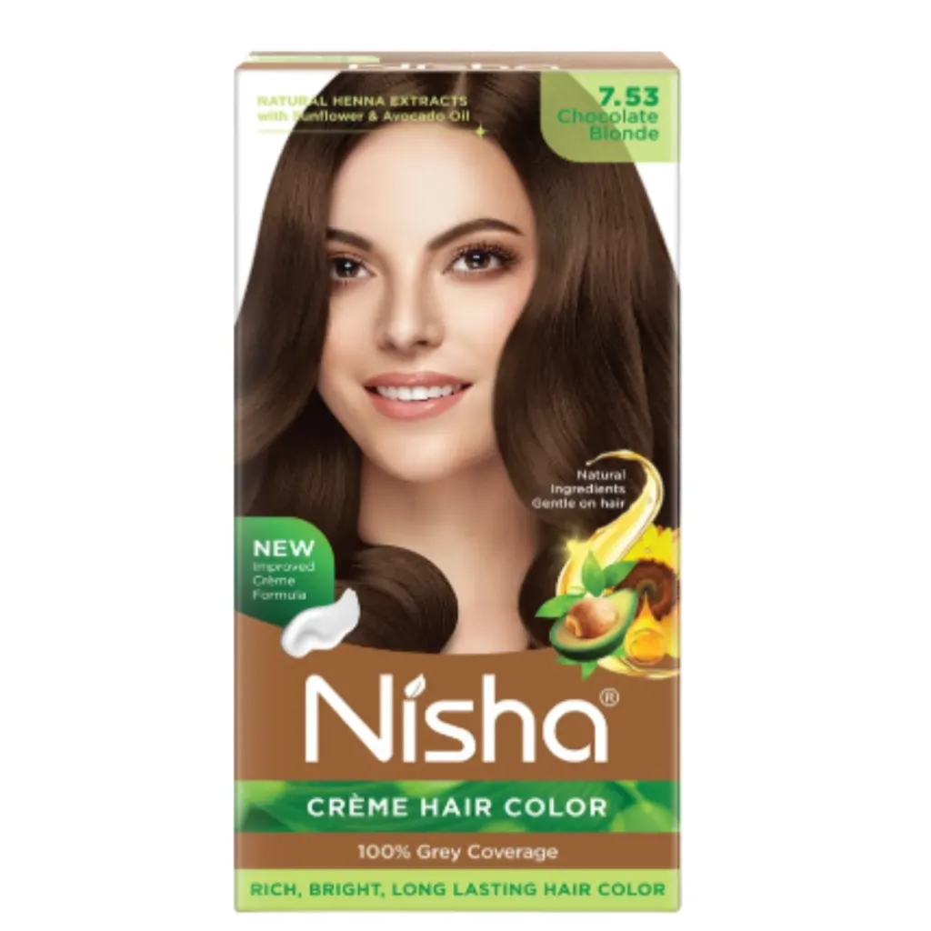 Nisha Creme Hair Color Chocolate Blonde