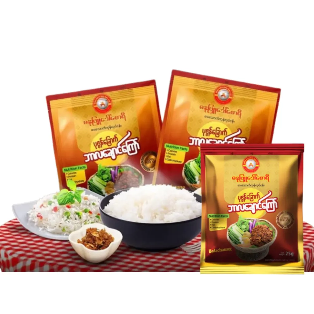 [WH02610] ဓနုဖြူဒေါ်စောရီ ပုဇွန်ခြောက်ဘာလချောင်ကြော် 25g