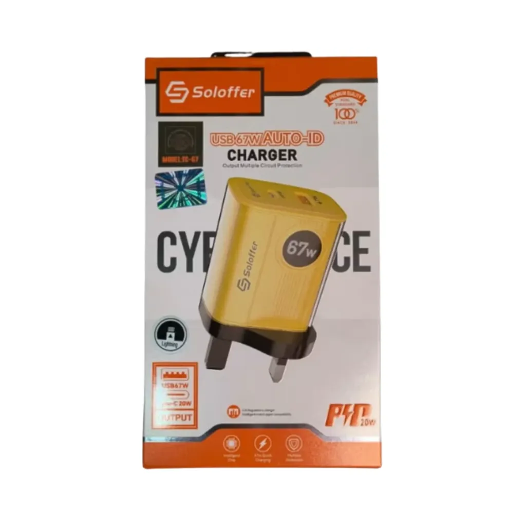 [WH02702] Soloffer USB Power Adapter Fast Charger Type C