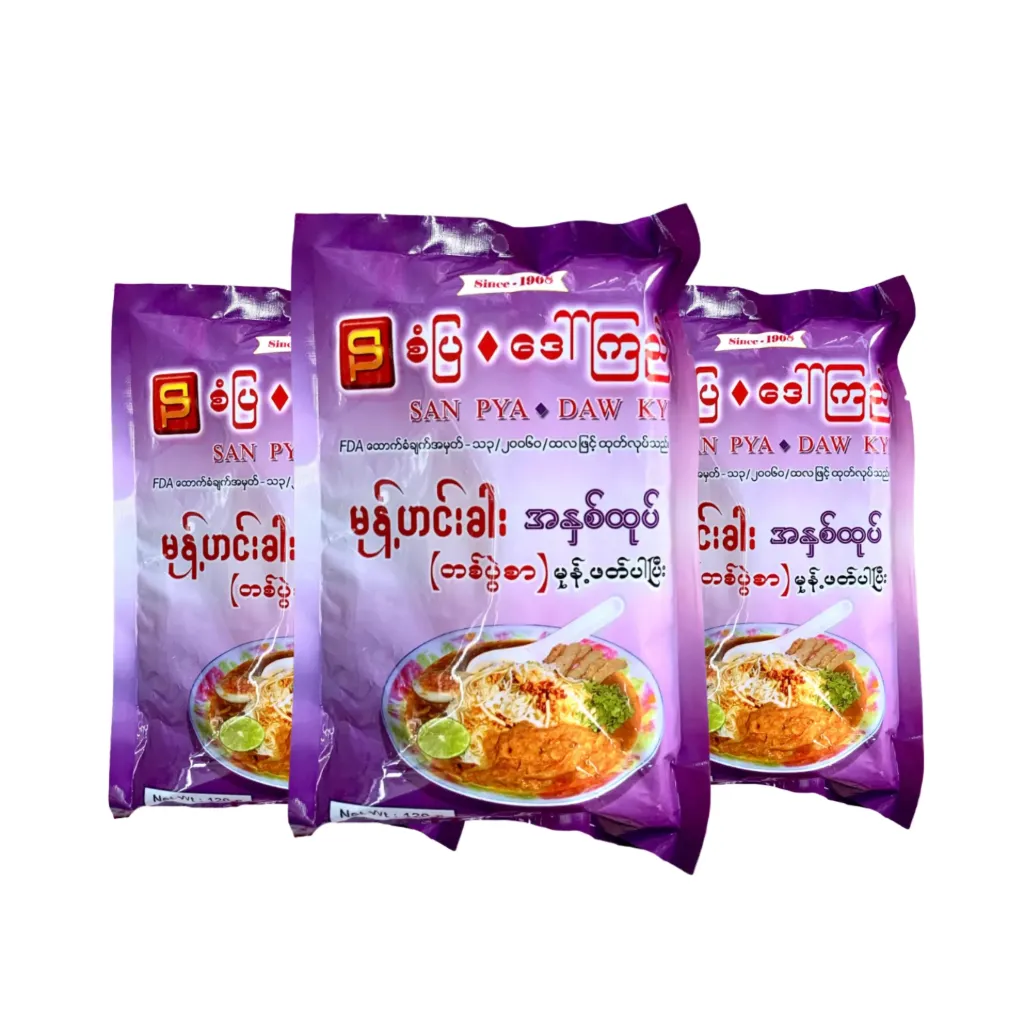 စံပြဒေါ်ကြည်မုန့်ဟင်းခါးအနှစ်ထုပ်တစ်ပွဲစာ 120g